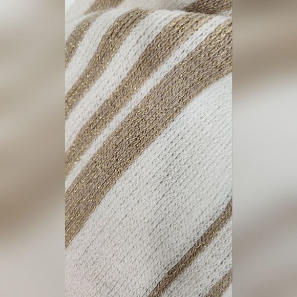 Calvin Klein cream and gold knit infinity scarf - Picture 2 of 4